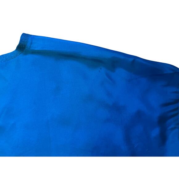 Eileen Fisher Blue Silk Linen Knit Boxy Short Sleeve Shirt Size L - Picture 6 of 8